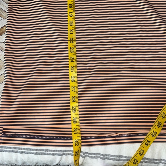 Peter Millar Summer Comfort Peach Navy Striped Performance Golf Polo Shirt - Picture 10 of 10